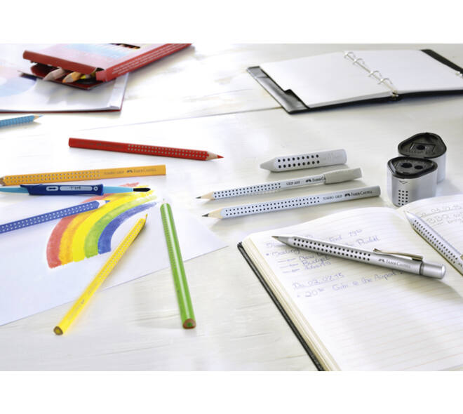 Puntenslijper Faber-Castell 2001 trio grip zilver